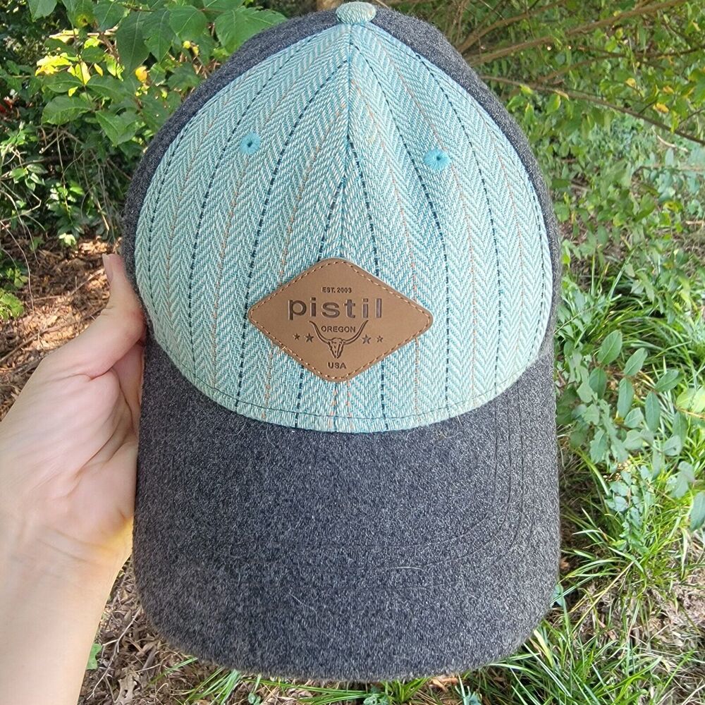 Pistil Oregon herringbone blue weave blanket Hat strap Back Adjustable